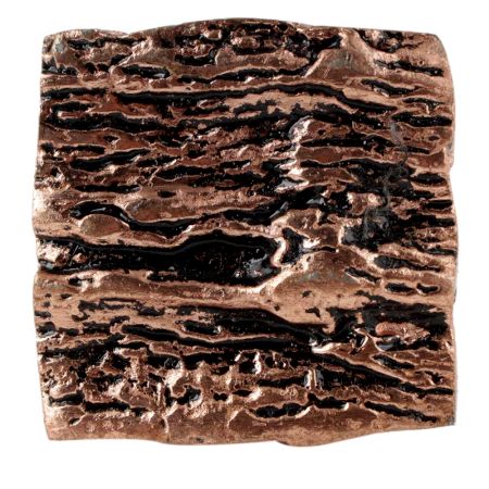 Square Bark Shape Antique Copper Aluminium Dresser Knob